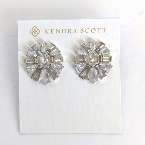 Kendra Scott Jewelry - Kendra Scott Bridal Jentry Stud Earrings in Silver Lustre Glass
